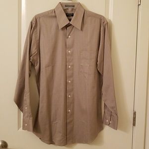 Men's Arrow Tan Fitted Dress Shirt